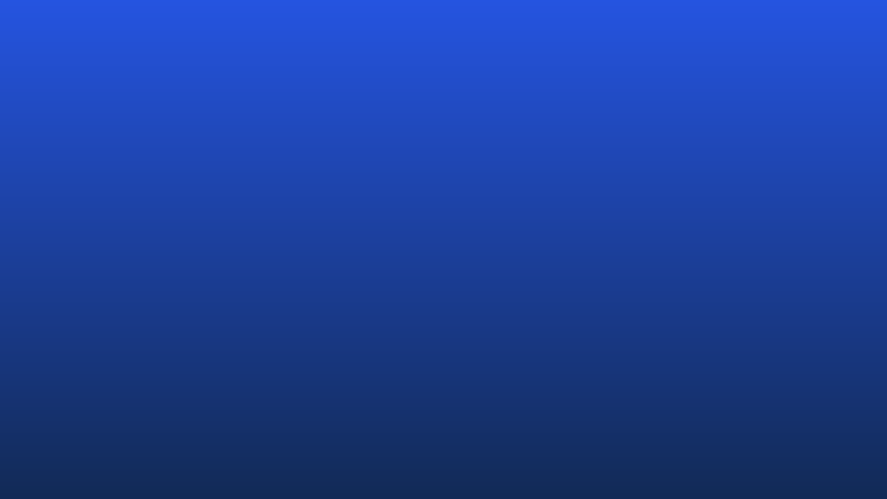 Fade azul background #2554E0 → #122A56